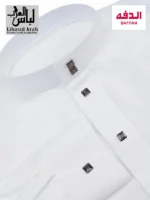 Daffah Regular Neck Premium Jubba White Colour - Image 3