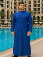 Al Aseel Premium Jubba Royal Blue Colour - Image 6