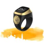 iQibla Smart Tasbih Zikr Ring Black and gold