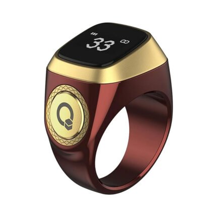 iQibla Smart Tasbih Zikr Ring Brown Colour